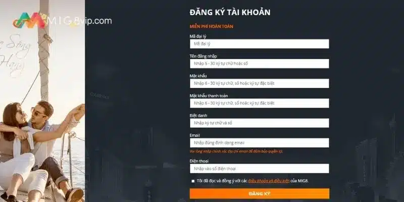 Chi tiết quy trình đăng ký Mig8 cho người mới tham gia
