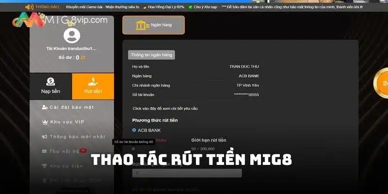 Phân tích cho bạn thủ tục rút tiền Mig8 chuẩn xác nhất